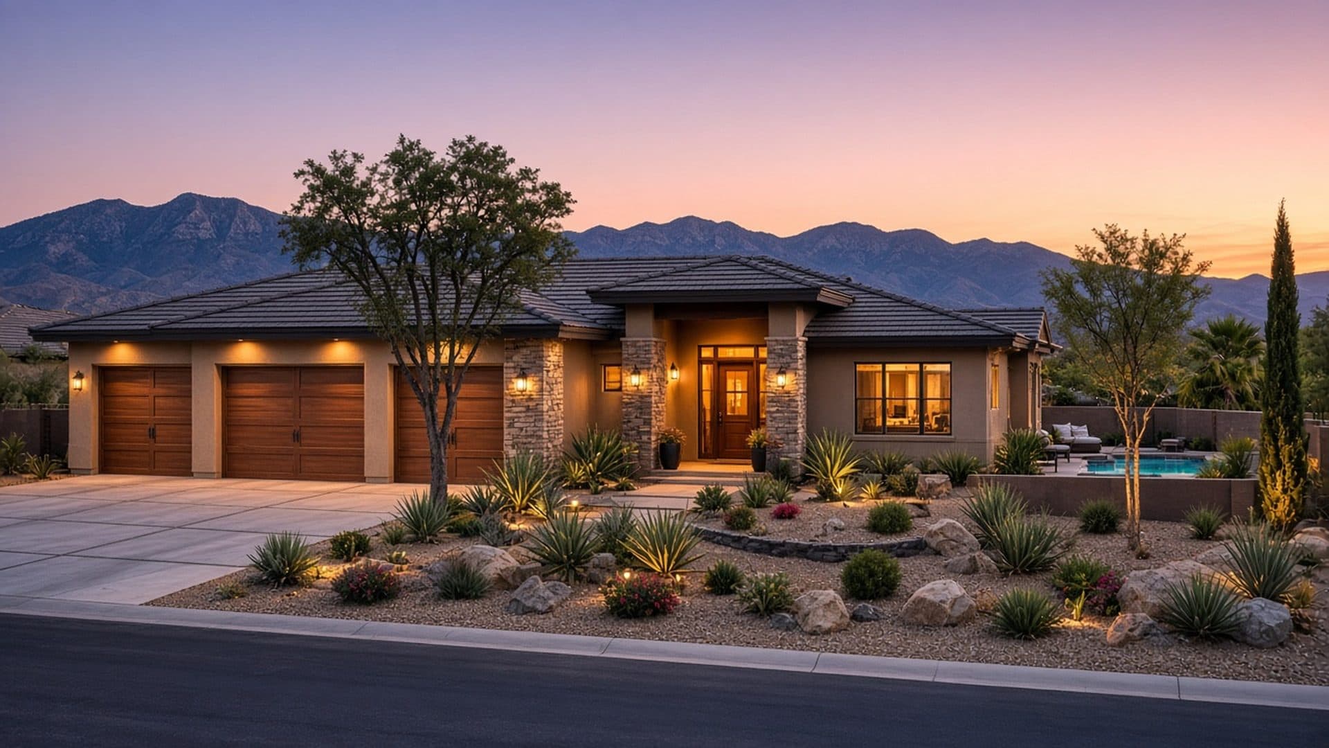 Luxury single-story ranch home on a pool-sized lot in Homestead West, Northwest Las Vegas from $910K — How Much Do Homes Cost in Homestead West?